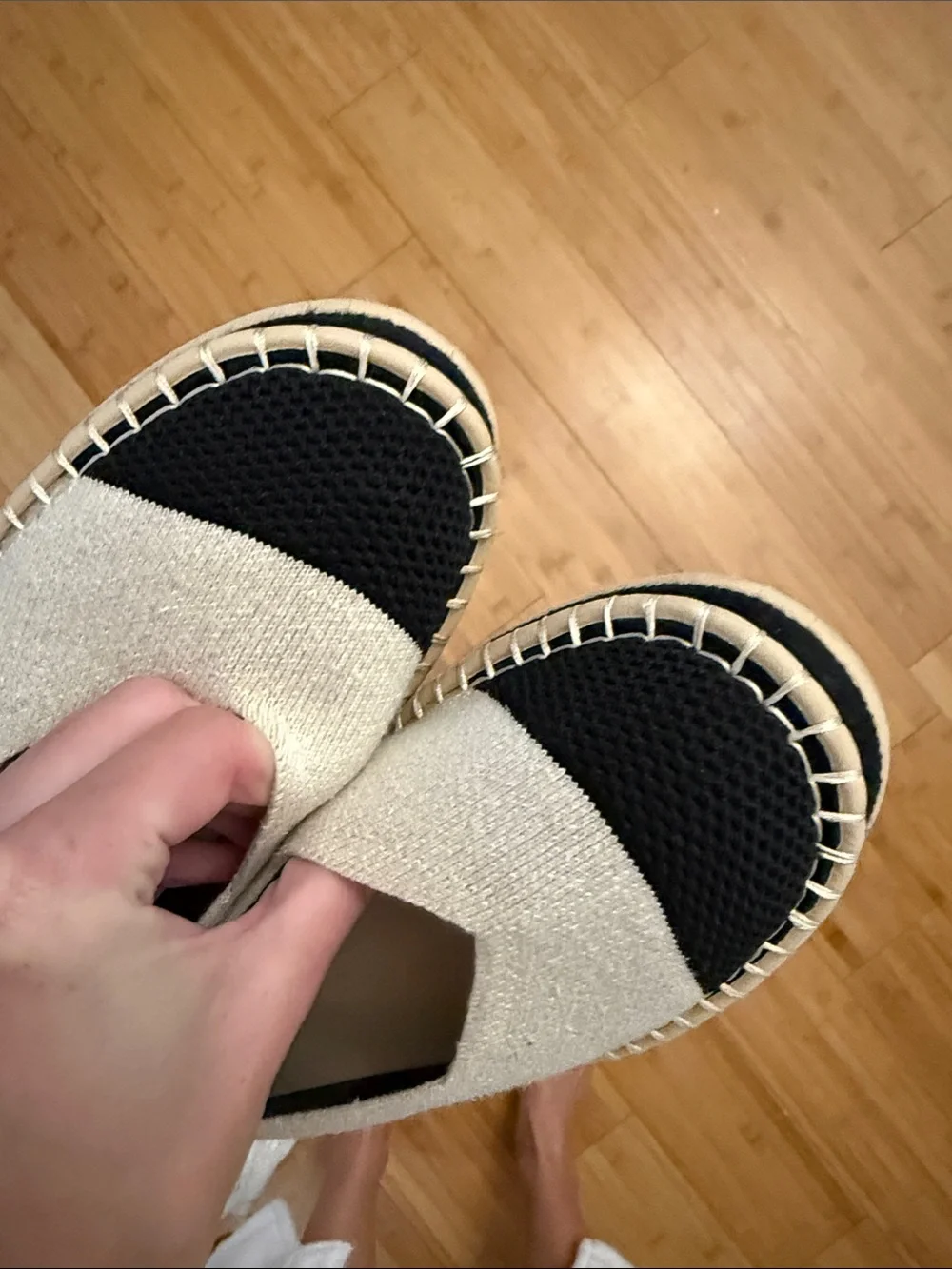 Rothy's Cream Espadrille Flats with Ties